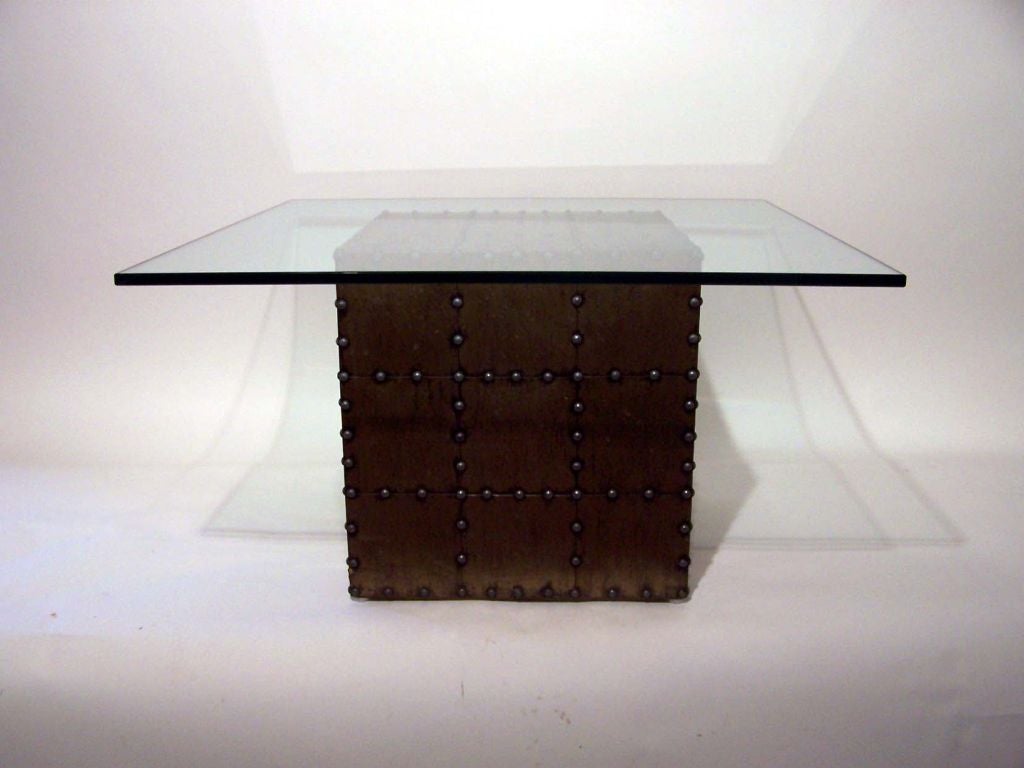 Studded Cocktail Table or Side Cube Table