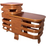 Paul Frankl Style  Rattan Side Table
