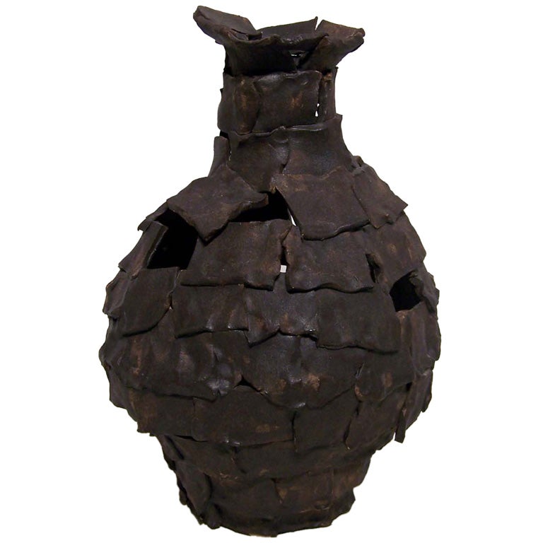 Large Brutalist Vase by Judy DeHart
