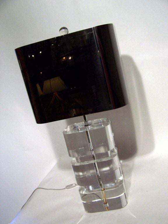 Column Lucite Lamp by Karl Springer