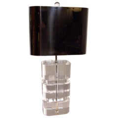 Column Lucite Lamp by Karl Springer