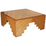 Rattan Cocktail Table, Architectural Form