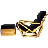Paul Frankl Inspired Lounge Chair & Ottoman