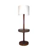 Fine & Rare Reed Floor Lamp & Table