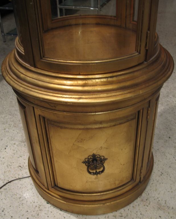 Weiman Furniture Company Circular Tower Curio Cabinet Vitrine 1