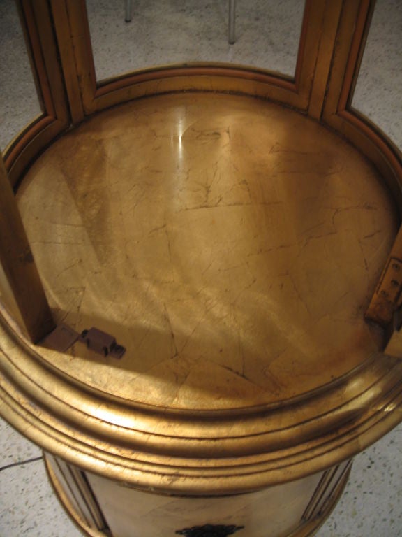 American Weiman Furniture Company Circular Tower Curio Cabinet Vitrine