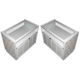 Pair of Henredon Studded End Tables or Night Stands