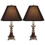 Pair Frederick Cooper Mid Century Modern Asian Style Lamps