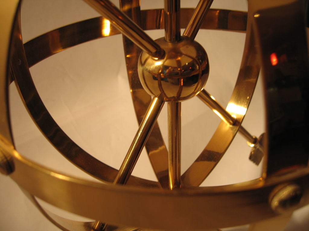American Incredible Pair of Vintage Armillary Form Table Lamps