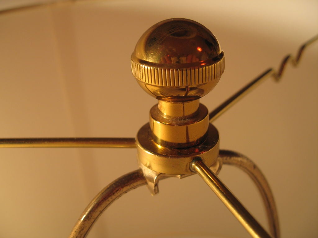 Brass Incredible Pair of Vintage Armillary Form Table Lamps