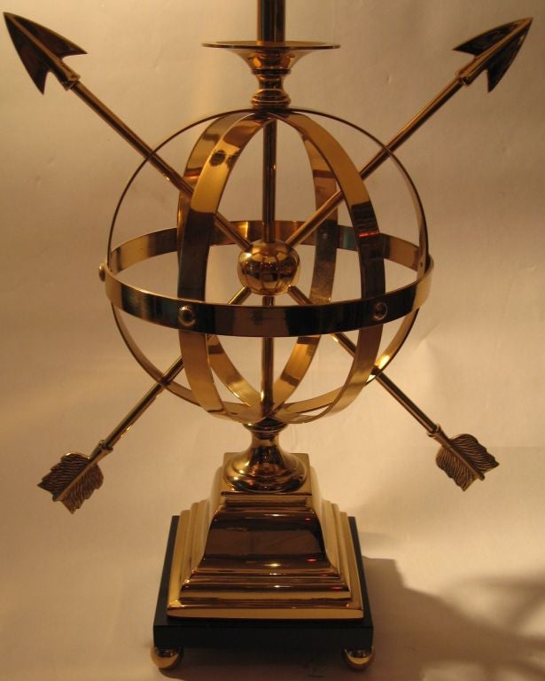 Incredible Pair of Vintage Armillary Form Table Lamps 1