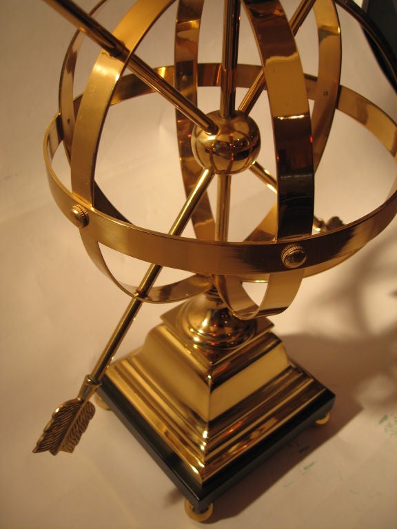 Incredible Pair of Vintage Armillary Form Table Lamps 3