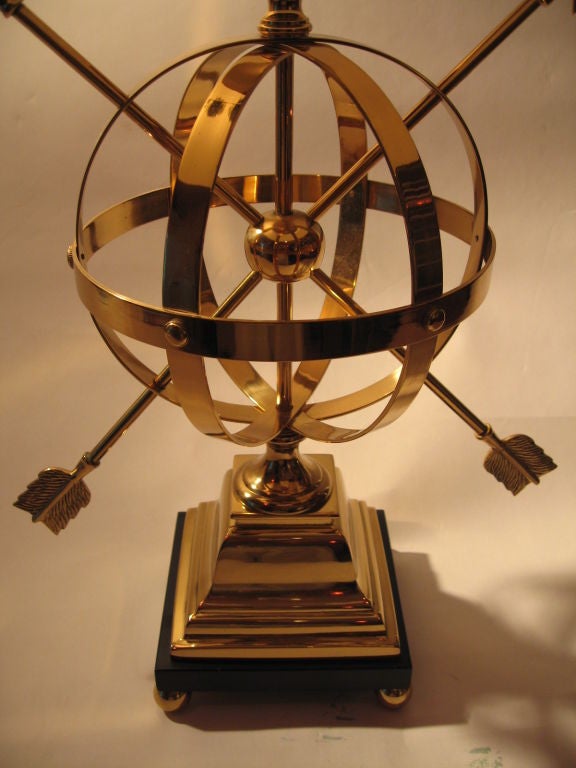 Incredible Pair of Vintage Armillary Form Table Lamps 4