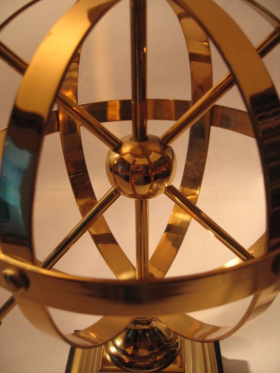 Incredible Pair of Vintage Armillary Form Table Lamps 5