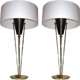 Pair Stiffel Machine Age Style Table Lamps