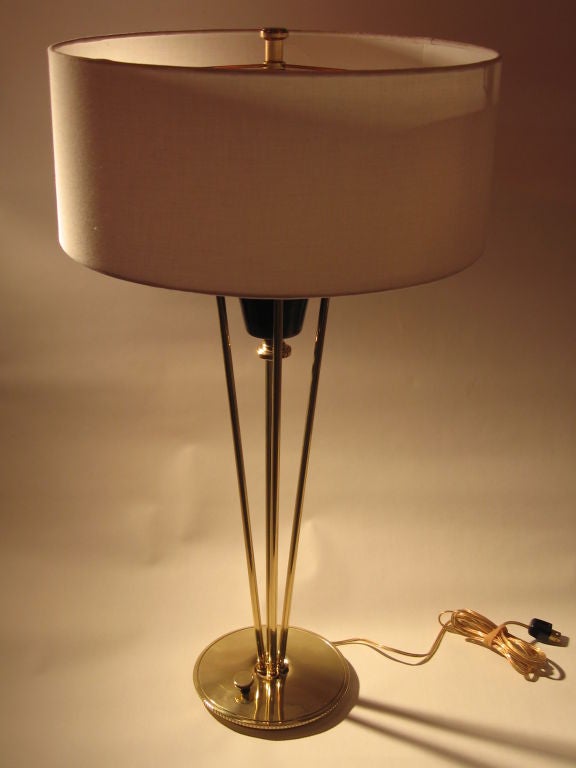 Pair Stiffel Machine Age Style Table Lamps 3