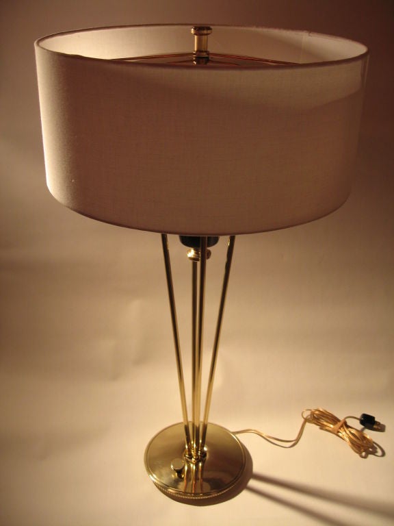 Pair Stiffel Machine Age Style Table Lamps 4