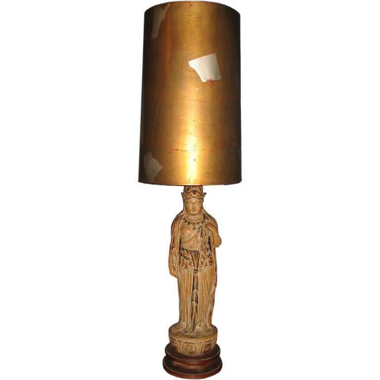 Style of James Mont Composition Quan Yin Table Lamp