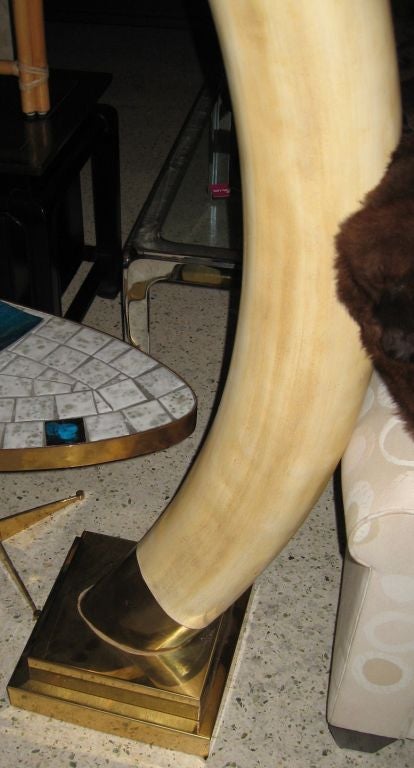 Fiberglass Giant Faux Ivory Elephant Tusk