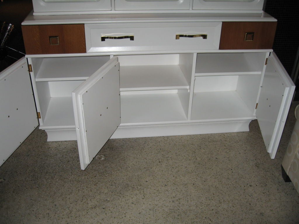 Rare Modernage Breakfront Bookcase Secretary Desk 4