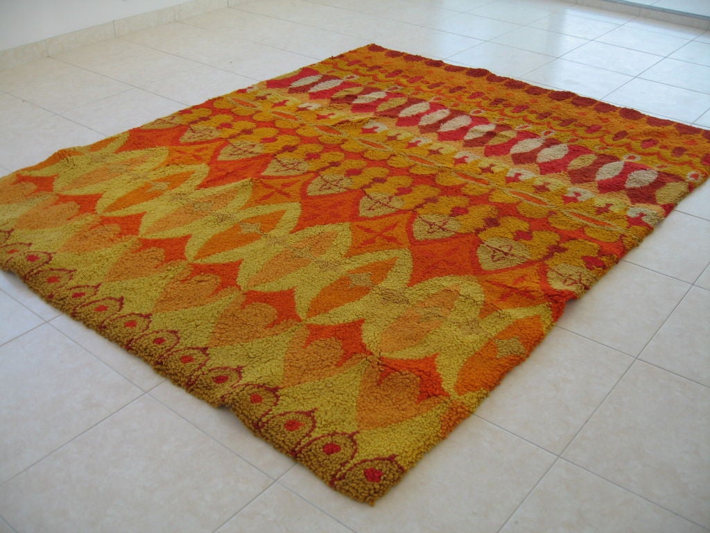 Mexican Cynthia Sargent Signed Modernist Carpet / Rug