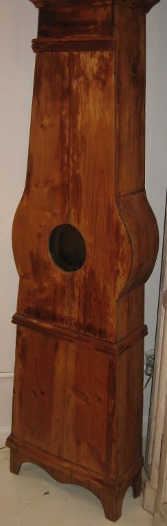 18th Century and Earlier 18th Century French Country Pine Tall Case Clock