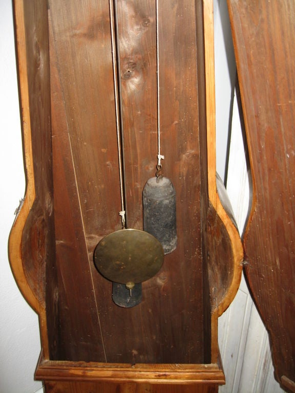18th Century French Country Pine Tall Case Clock 2