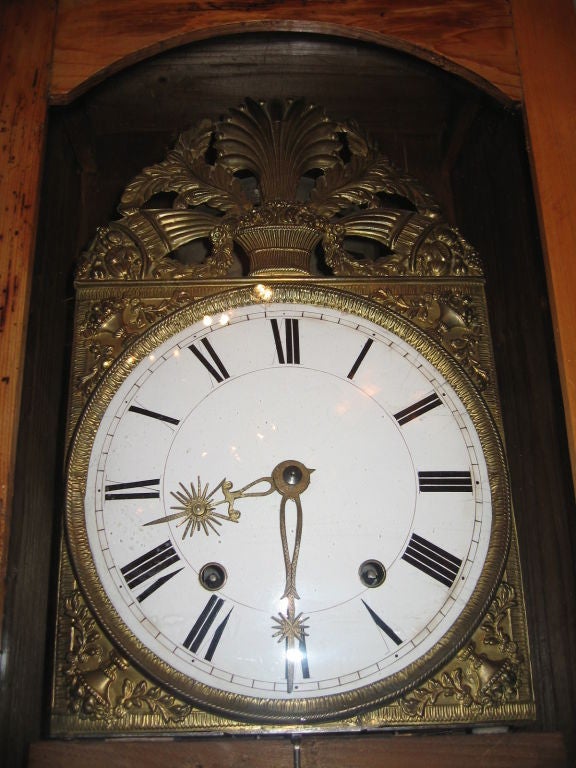 18th Century French Country Pine Tall Case Clock 5