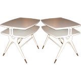 Pair of Superb Mid Century Modern Two Tiered End Tables