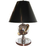 Jay Spectre Signed Modernist Table Lamp