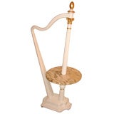Unusual Side or End Table Designed as a Harp
