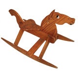 1950's Handmade Folkart Child's Rocking Horse