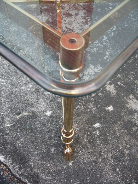 La Barge Solid Brass Maison Jansen Style Hoofed Coffee Table 1