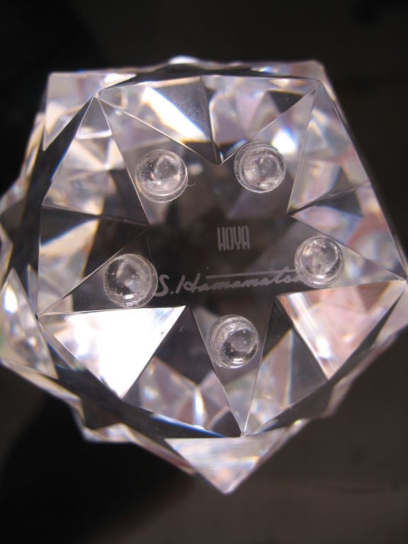 20th Century Hoya Crystal Constellation Large Paperweight