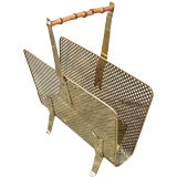 Jean Royere Style Bronze Magazine Rack