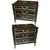 GREAT PAIR OF EBONIZED NITE STANDS