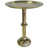 PAIR OF NICKELED DRINKS TABLES