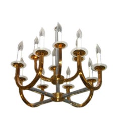 PARZINGER INFLUENCED  TWO TONE CHANDELIER
