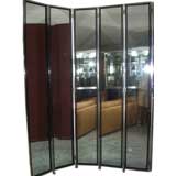 PAIR OF MIRRORED SCREENS /ROOM DIVIDER 10 PANELS