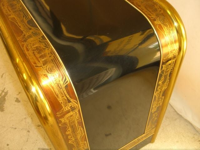 MASTERCRAFT ACID ETCHED WATERFALL CONSOLE TABLE