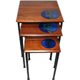 SET OF MODERNIST NESTING / DRINKS TABLES