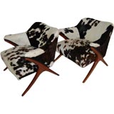THE  BEST ! PAIR OF LOUNGE CHAIRS ATTRIBUTED TO VLADIMIR KAGAN