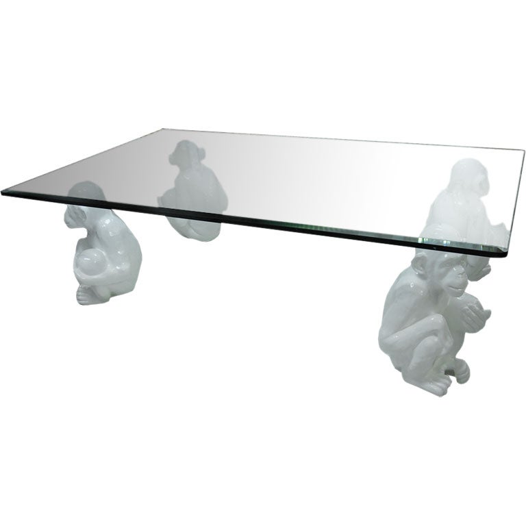 WHIMISICAL AND FUN '' MONKEY '' COFFEE TABLE at 1stDibs