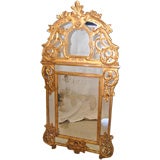 Antique INCREDIBLE 18TH CENTURY REGENCE MIRROR WITH BRANDED CREST