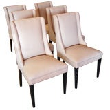 SET OF 6 CERUSED DINING CHAIRS "1946"