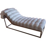 INCREDIBLE ITALIAN  BUTTON CHANNELED CHAISE LONGUE