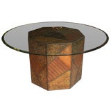 Retro Copper Patchwork Center/Dining Table in the Manner of Paul Evans