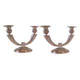 Pair of Continental Sterling Silver Candelabra's