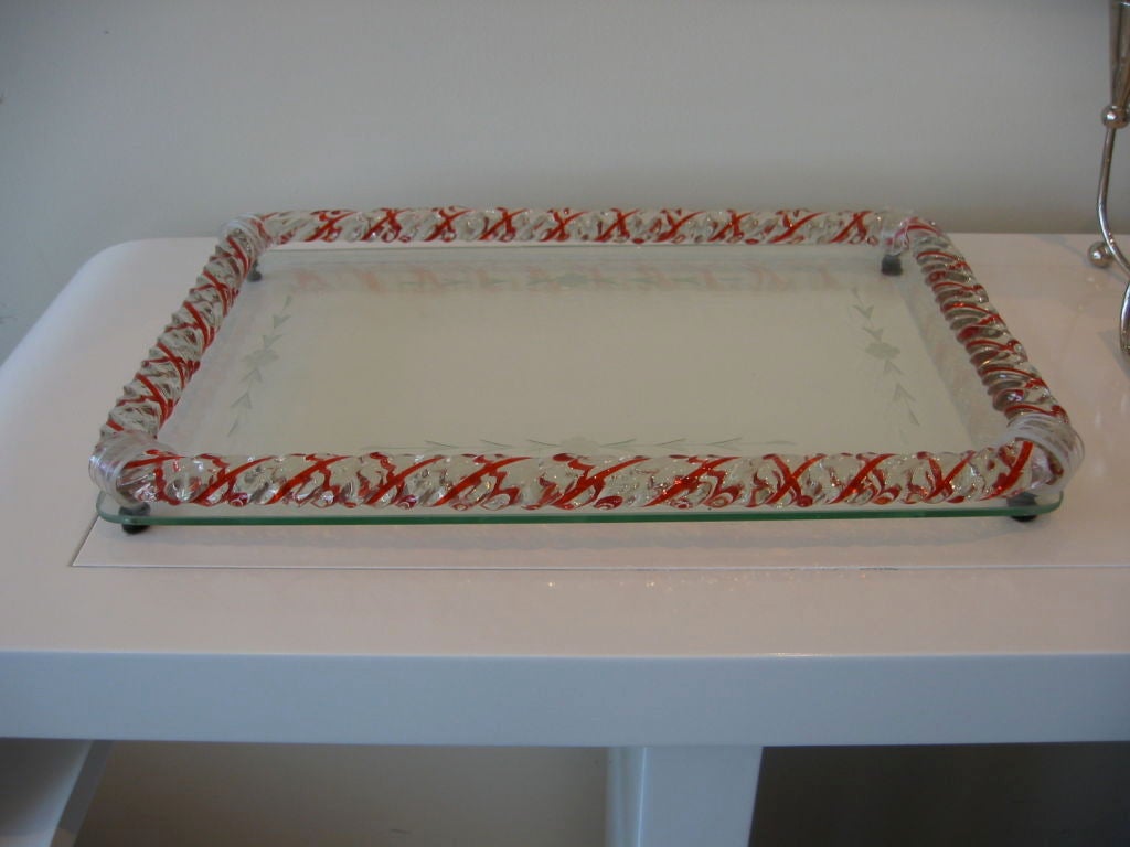 Italian Gorgeous Venini Glass Tray