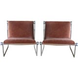 Pair of Rare Hannah Morrison for Knoll Lounge Chairs
